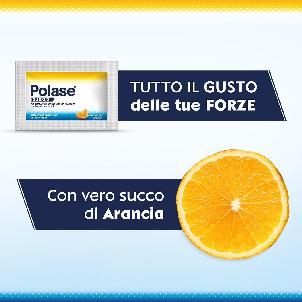 Polase Classico Integratore Alimentare Sali Minerali Organici Magnesio Potassio Gusto Arancia 12 Bst
