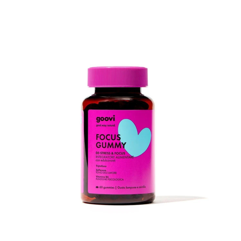 Goovi Focus Gummy De-Stress & Focus 60 Gummies - Integratore Per Il Tono Dell'Umore