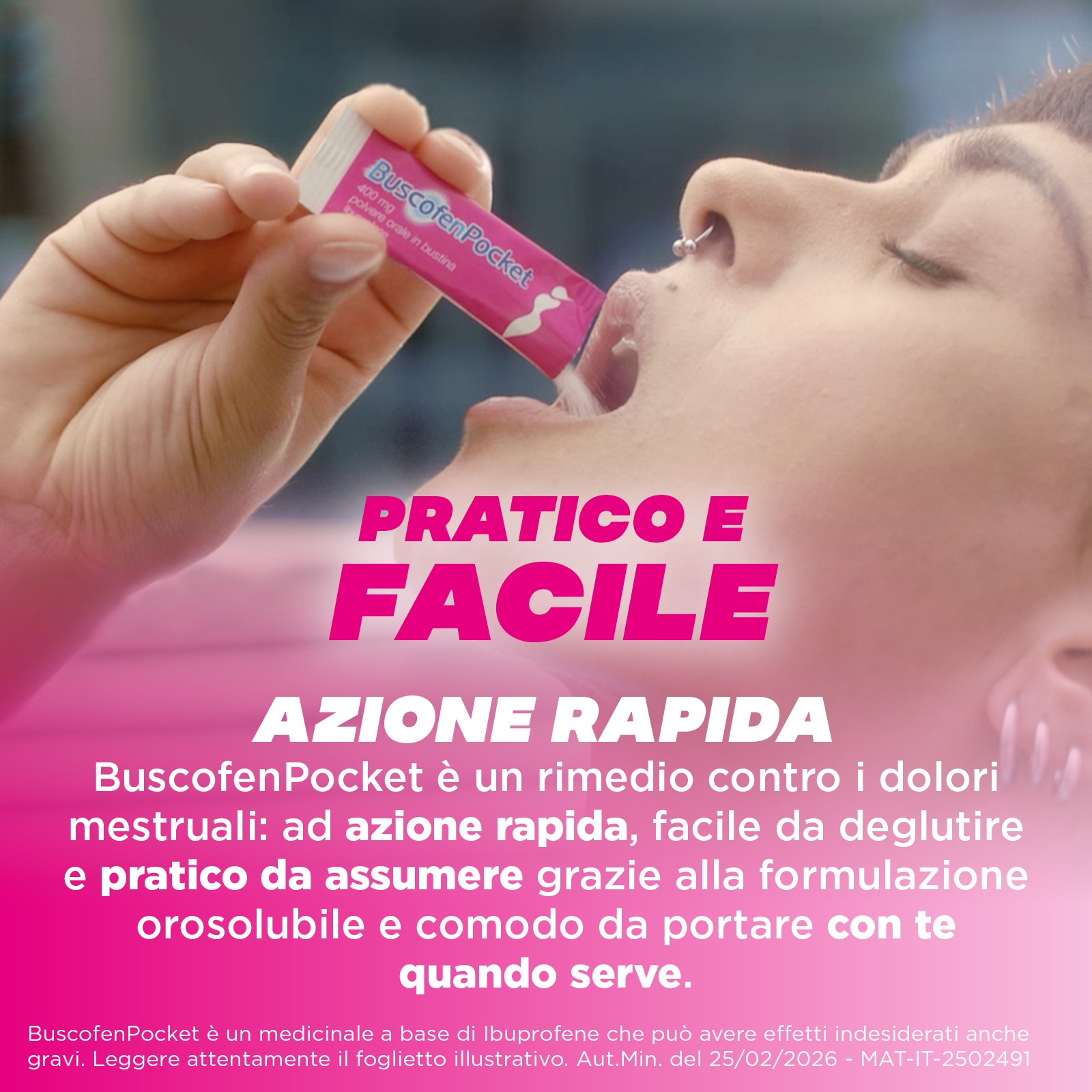 BuscofenPocket 400 mg - Contro I Dolori Da Ciclo Forti 10 Bustine