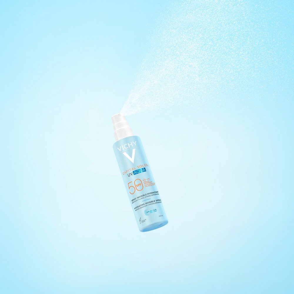Vichy - Capital Soleil - Uv Aqua SPF50 Protezione Elevata - Spray Invisibile Idratante Corpo 200 ml