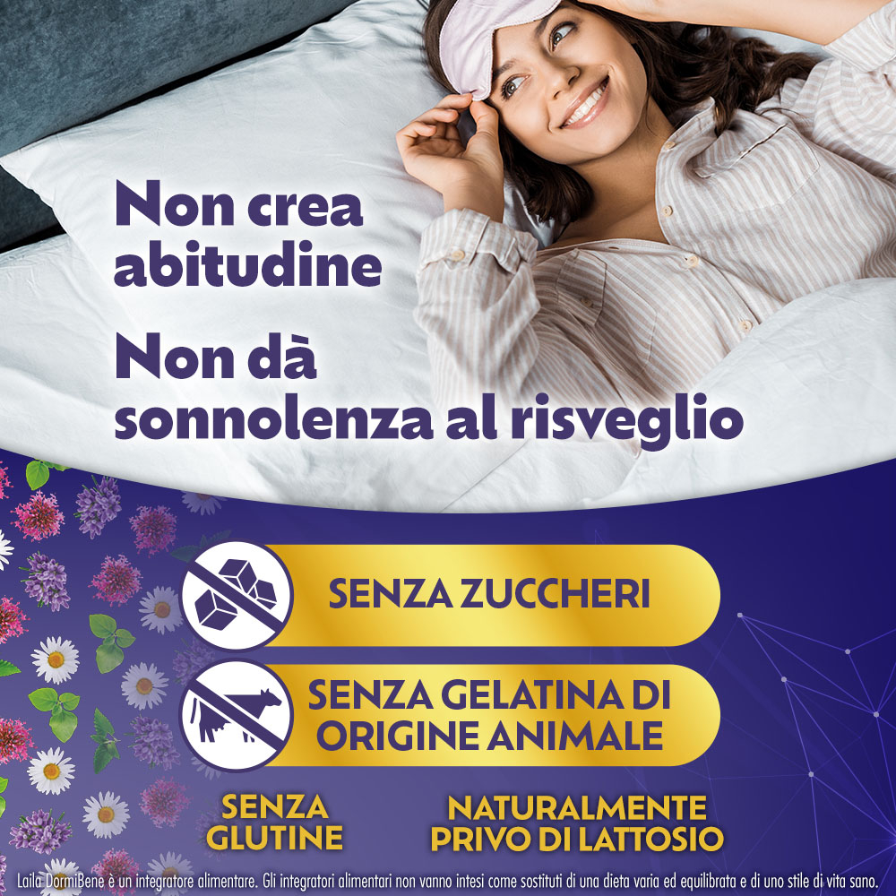 Laila DormiBene per il sonno 60 pastiglie gommose -SCADENZA SETTEMBRE 2025 Laila DormiBene per il sonno 60 pastiglie gommose -SCADENZA SETTEMBRE 2025