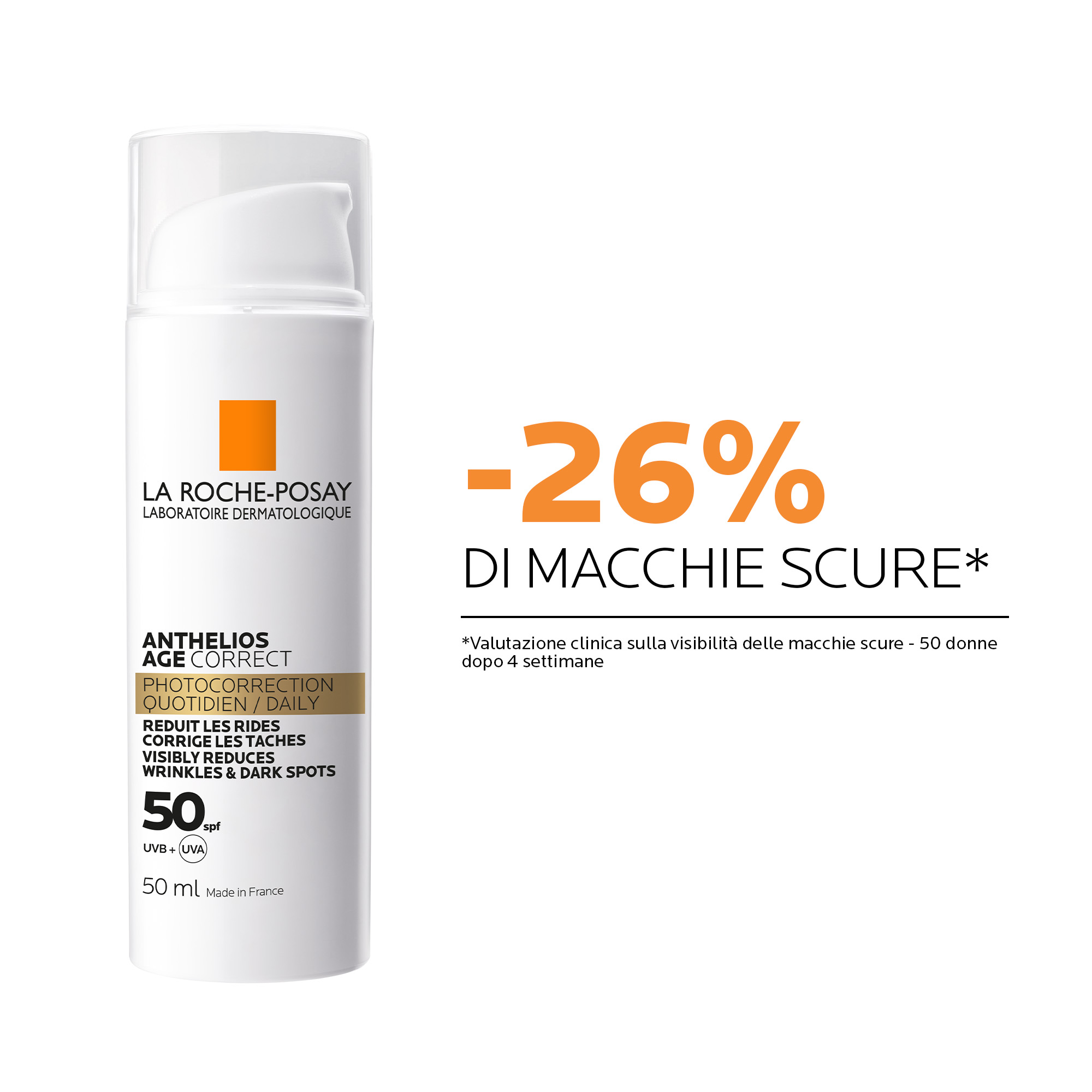 La Roche Posay ANTHELIOS AGE CORRECT Crema solare Trattamento foto-correttivo 50 SPF 50 ml 