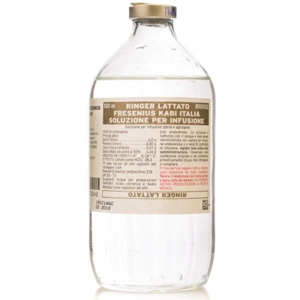 RINGER LATTATO FLACONE 500ML PP VET