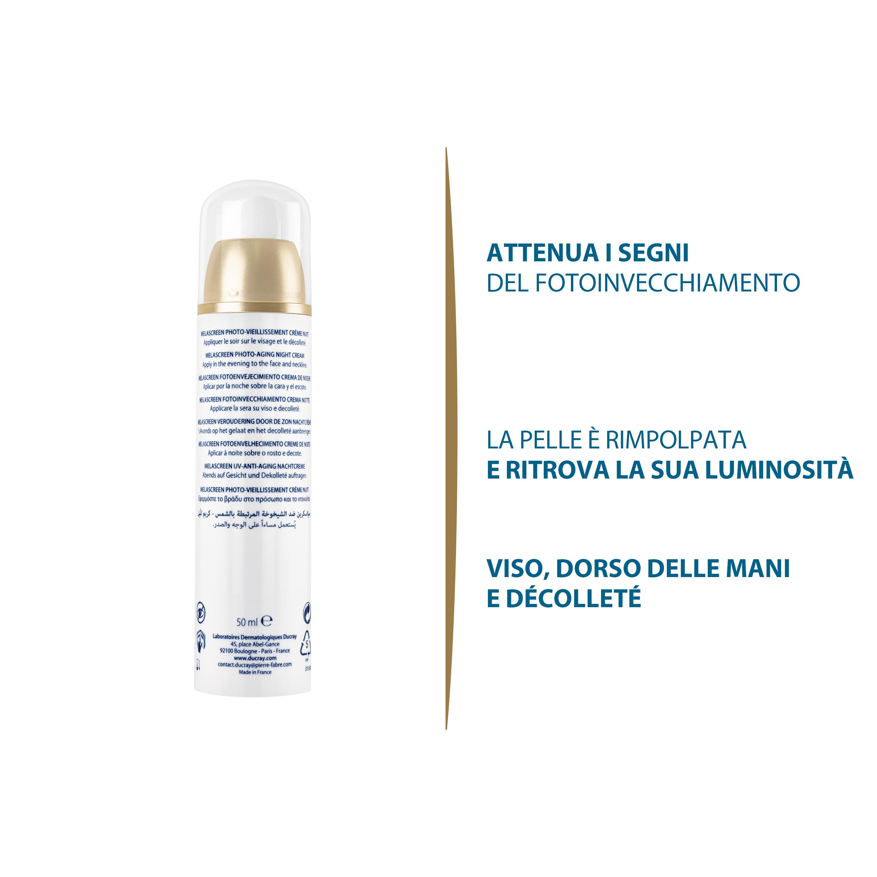 Ducray Melascreen Fotoinvecchiamento - Crema Nutriente Notte Viso 50 ml