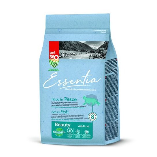 PET360 ESSENTIA GATTO BEAUTY GRAIN FREE ADULT PESCE 300GR