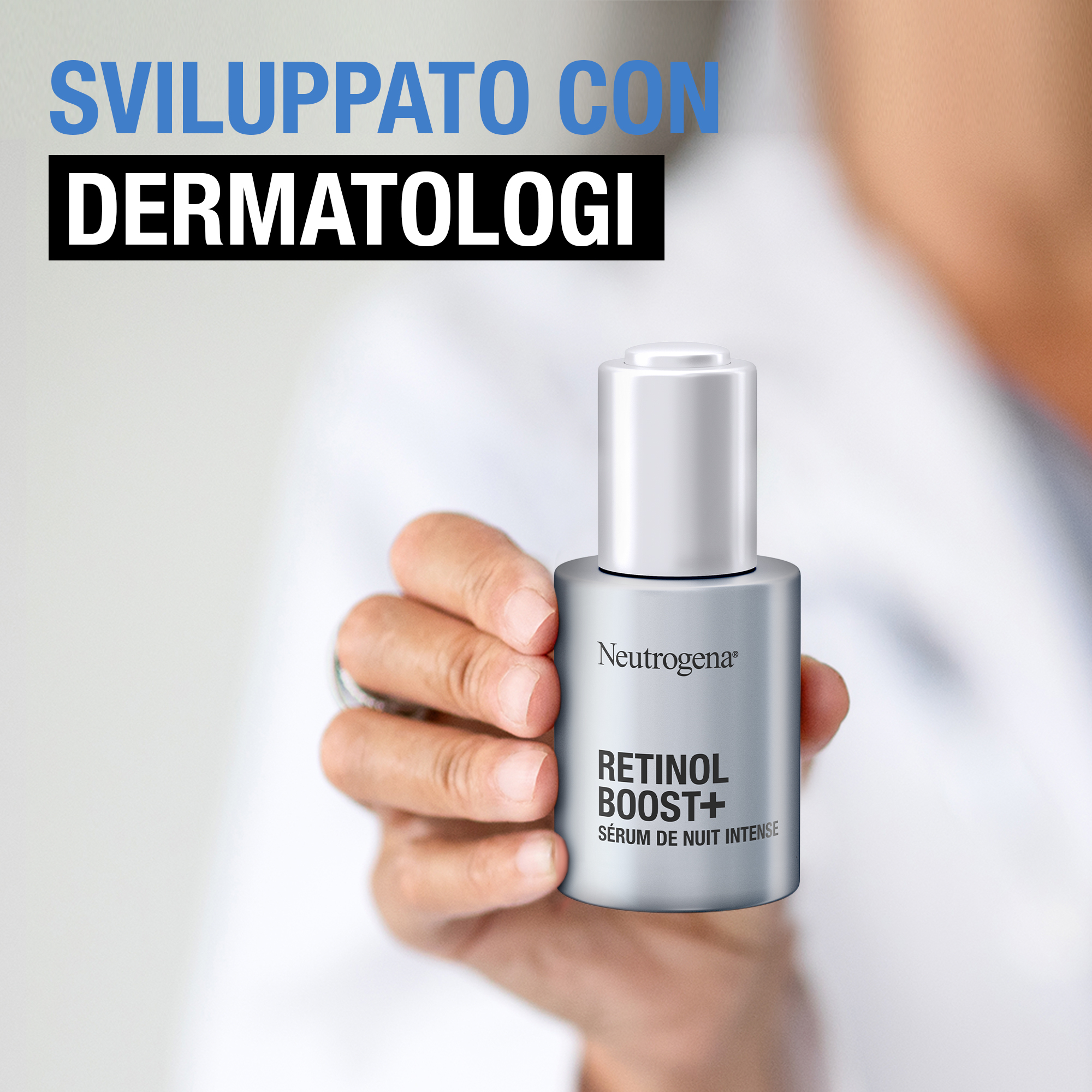 Neutrogena Retinol Boost + Siero Notte Intenso 30 ml, Siero viso con 0,23% Retinolo Puro antirughe Neutrogena Retinol Boost + Siero Notte Intenso 30 ml, Siero viso con 0,23% Retinolo Puro antirughe