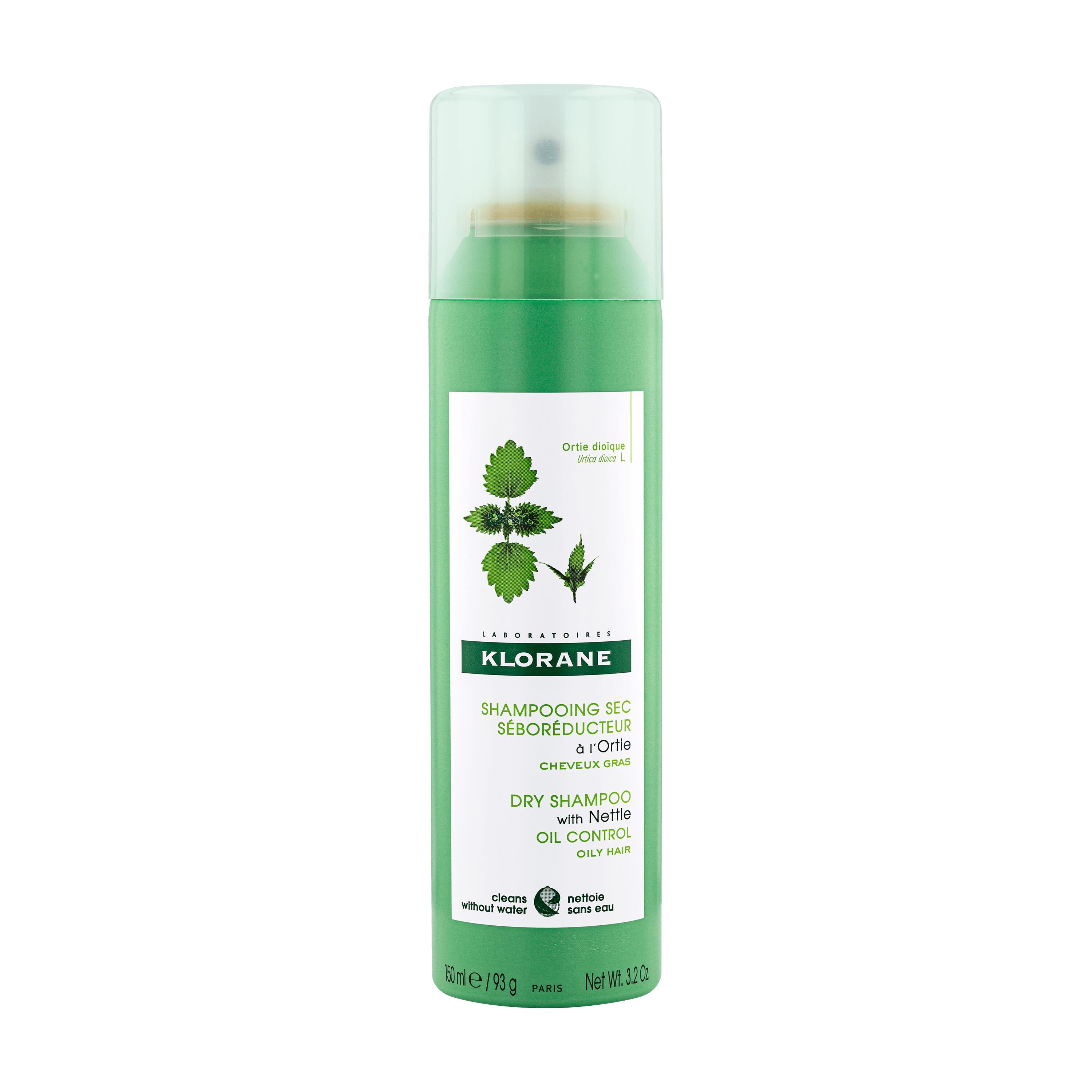 Klorane - Shampoo Secco Seboriduttore All'Ortica Per Capelli Grassi 150 ml