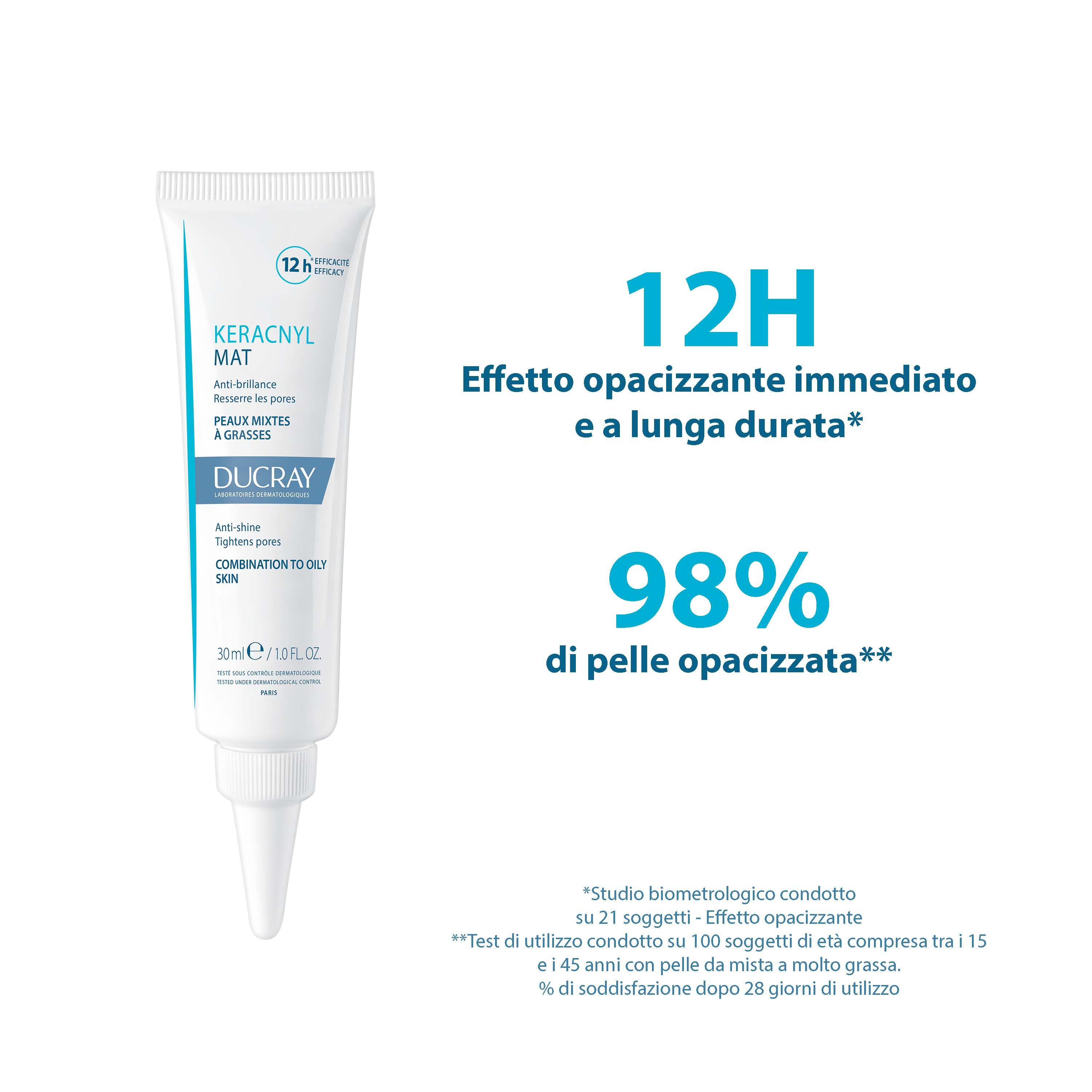 Ducray Keracnyl Mat - Crema Opacizzante Per Pelli Miste E Grasse 30 ml