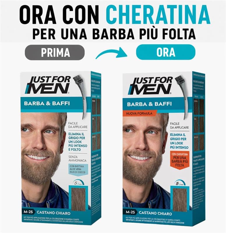 Just For Men Barba & Baffi - Gel Colorato M-45 Castano Scuro