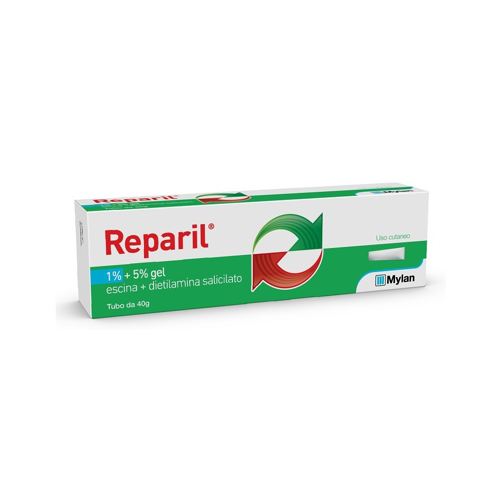 Reparil C.M. 1%+5% gel - Dolori articolari e muscolari - Tubo 40 g Reparil C.M. 1%+5% gel - Dolori articolari e muscolari - Tubo 40 g