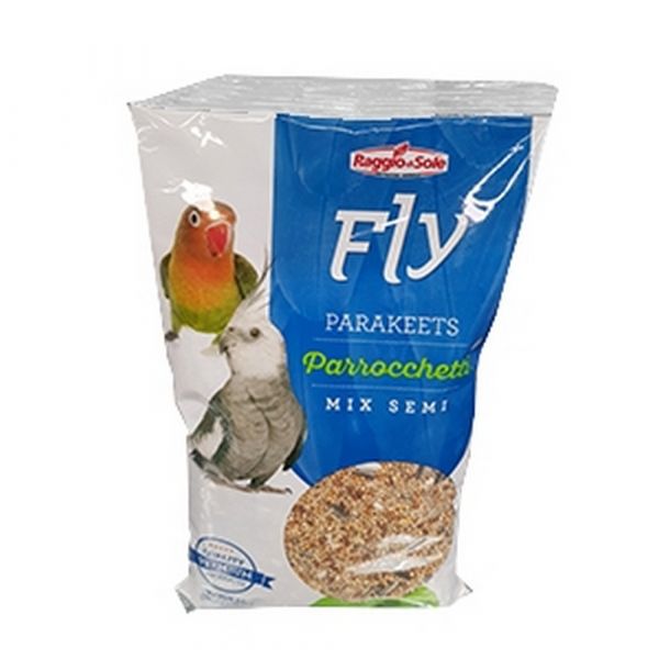 RAGGIO DI SOLE FLY MANGIME VOLATILI PARROCCHETTI PARAKEETS MIX SEMI 4KG