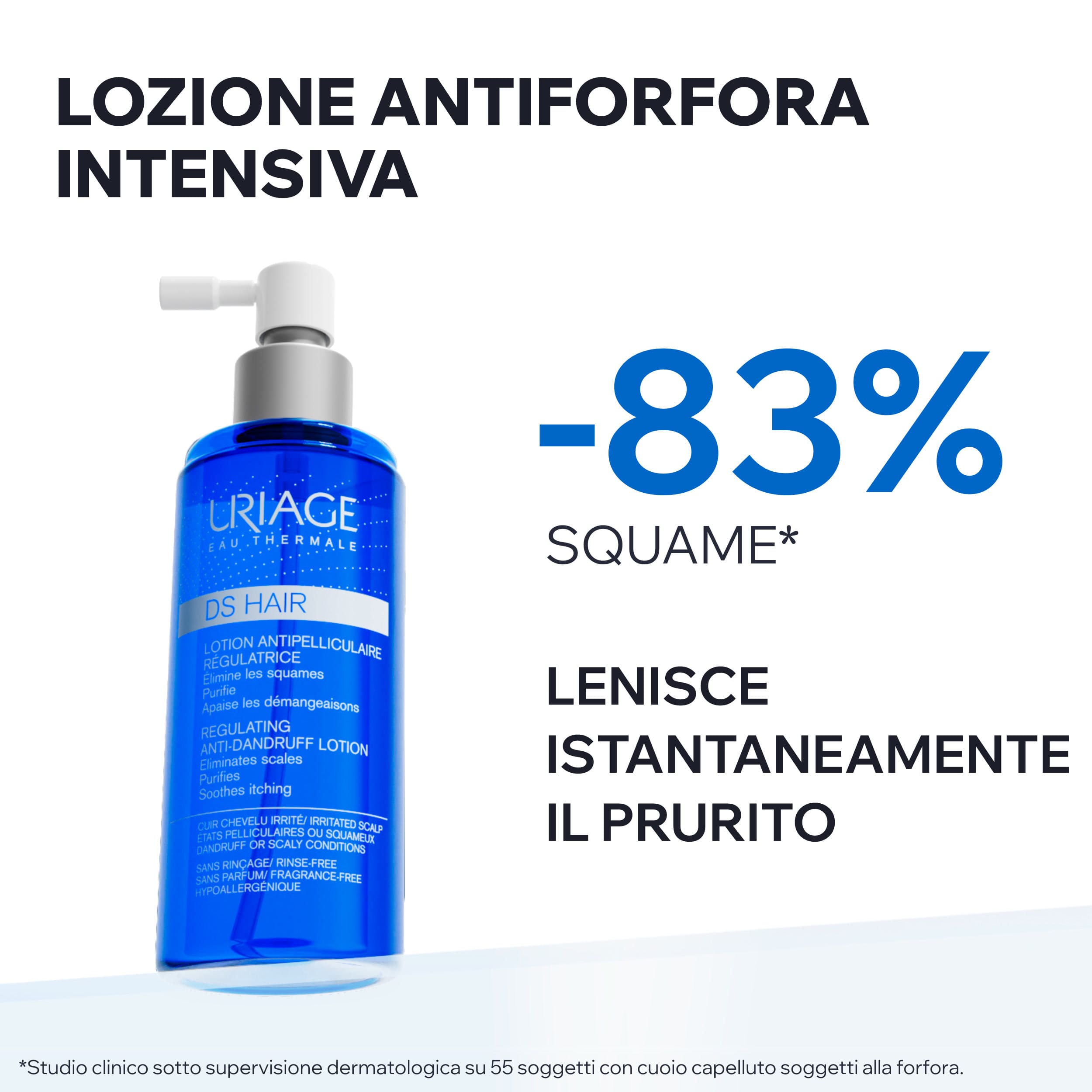 Uriage - DS Hair Lotion - Spray Lenitivo Regolatore Per Cuoio Capelluto 100 ml
