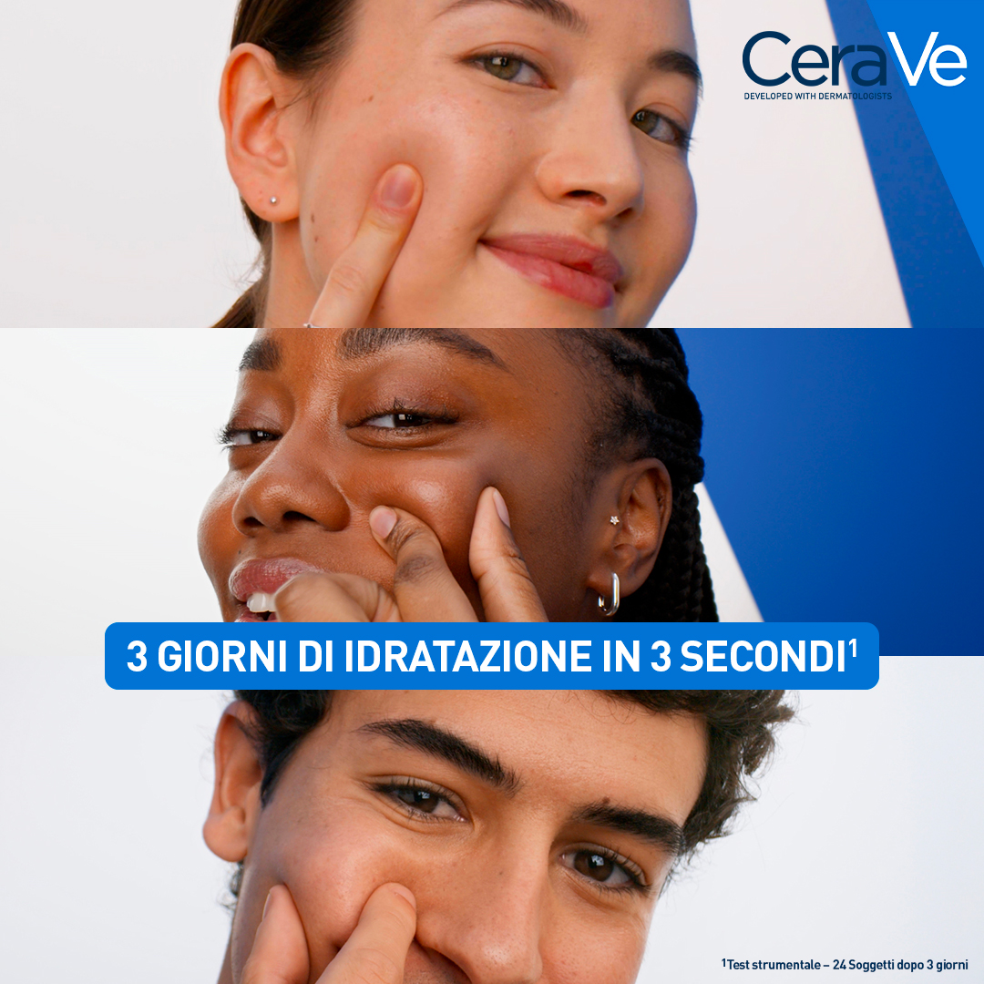 CeraVe - Acqua Gel Viso Idratante Con Acido Ialuronico, Niacinamide E 3 Ceramidi Essenziali 48 ml