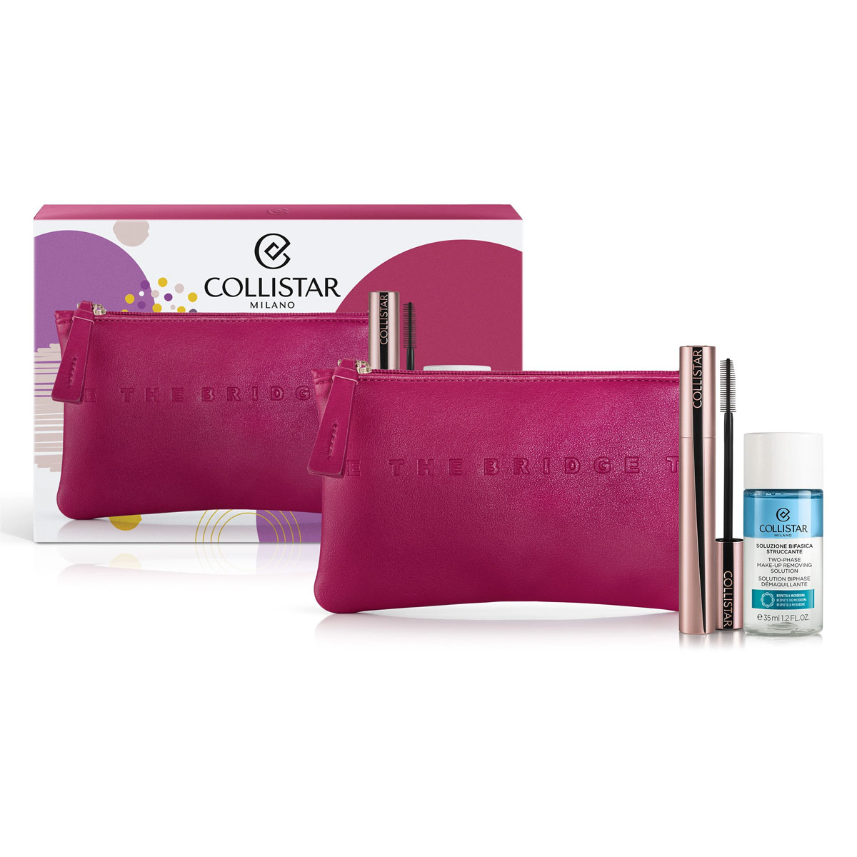 Collistar Cofanetto Infinito Mascara+Soluzione Bifasica Struccante 35ml+ Beauty-Bag The Bridge  Collistar Cofanetto Infinito Mascara+Soluzione Bifasica Struccante 35ml+ Beauty-Bag The Bridge