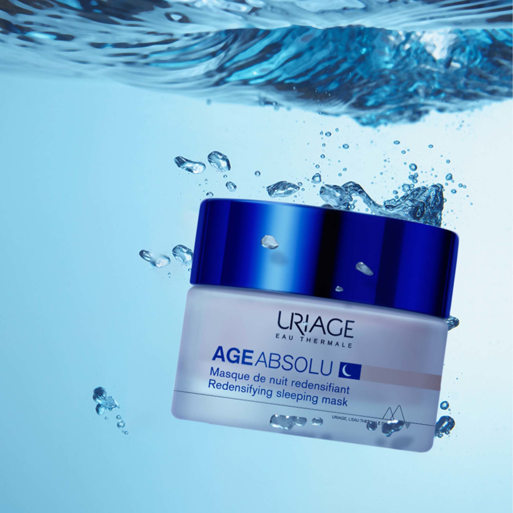 URIAGE AGE ABSOLU Maschera notte ridensificante antirughe per il viso con RETINOLO, ACIDO IALURONICO e BURRO DI KARITÉ I Booster di Procollagene X6 - 50ML