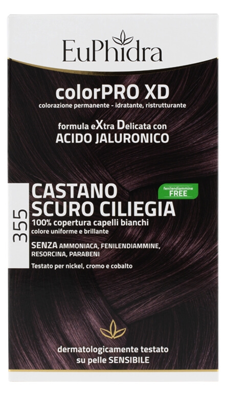 Euphidra Colorpro XD Tintura Extra Delicata Colore 355 Castano Scuro Ciliegia Euphidra Colorpro XD Tintura Extra Delicata Colore 355 Castano Scuro Ciliegia