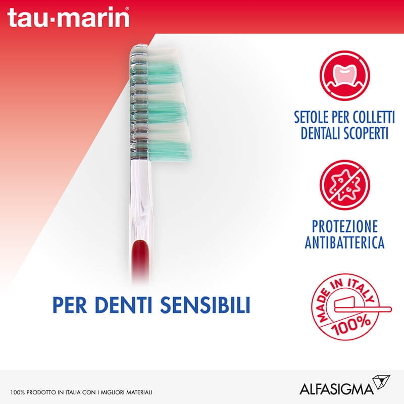 Tau Marin Sensitive Denti Spazzolino Setole Morbide Tau Marin Sensitive Denti Spazzolino Setole Morbide
