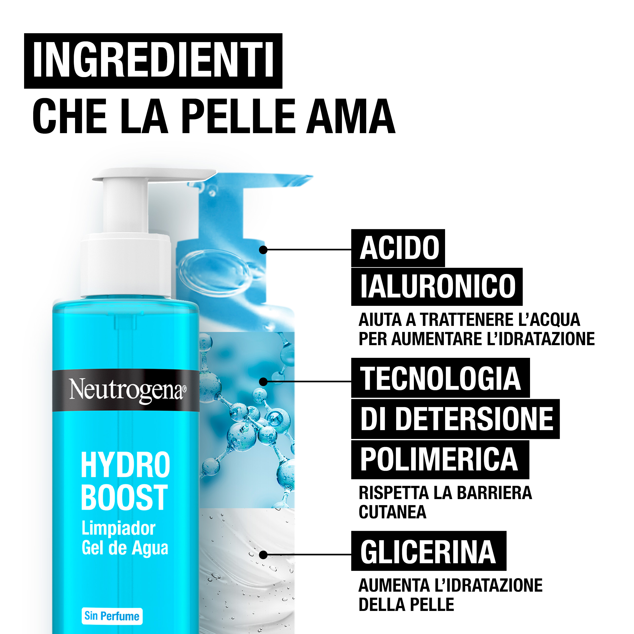 Neutrogena Idratazione e Protezione Hydro Boost Detergente 200 ml + Siero 30 ml + Fluido SPF50 15ml Neutrogena Idratazione e Protezione Hydro Boost Detergente 200 ml + Siero 30 ml + Fluido SPF50 15ml