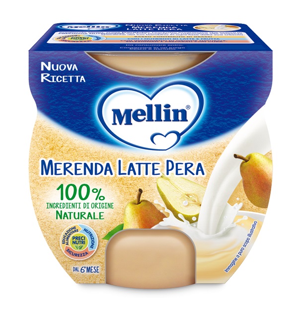 Mellin Merenda Latte E Pera 2 x 100 g Mellin Merenda Latte E Pera 2 x 100 g