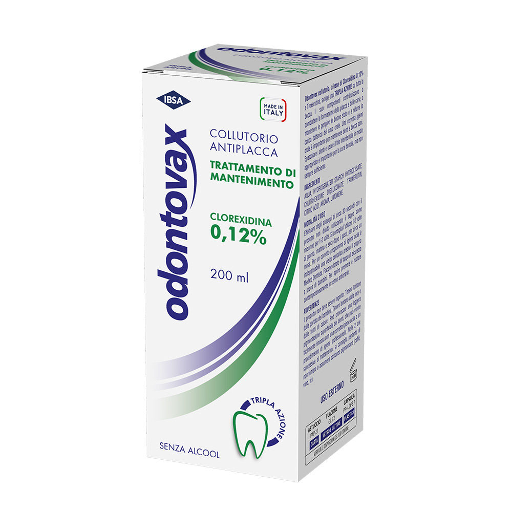 Odontovax Collutorio Clorexidina 0,12% Antiplacca 200 ml Odontovax Collutorio Clorexidina 0,12% Antiplacca 200 ml