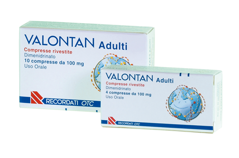Valontan Adulti 100 mg Dimenidrinato Antinausea 10 Compresse Rivestite