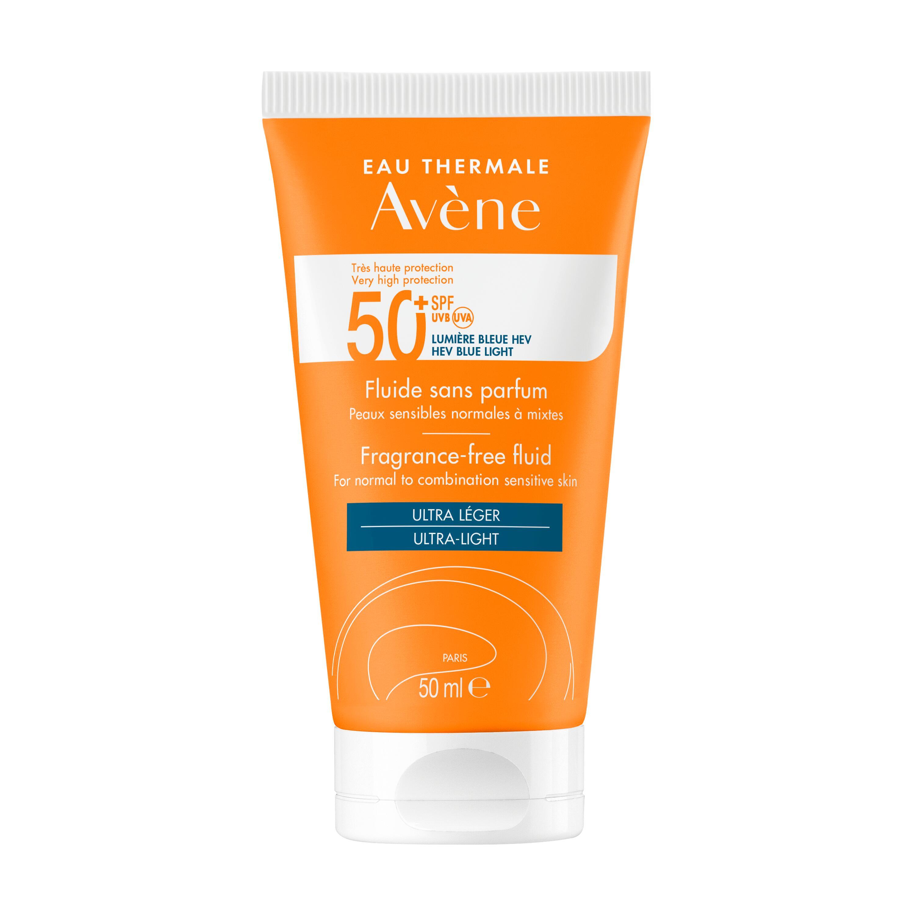 Avène Eau Thermale - Fluido Senza Profumo SPF50+ Protezione Molto Alta Viso 50 ml
