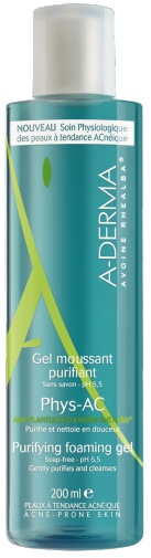 A-Derma Phys-Ac Gel Detergente Purificante Pelle Grassa 200 ml