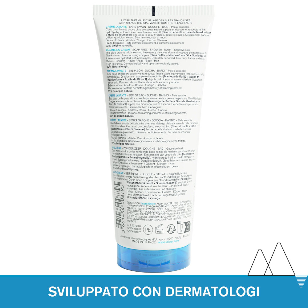 URIAGE CREME LAVANTE T - Detergente idratante per uso quotidiano 2 in 1 per corpo e capelli 200ML URIAGE CREME LAVANTE T - Detergente idratante per uso quotidiano 2 in 1 per corpo e capelli 200ML