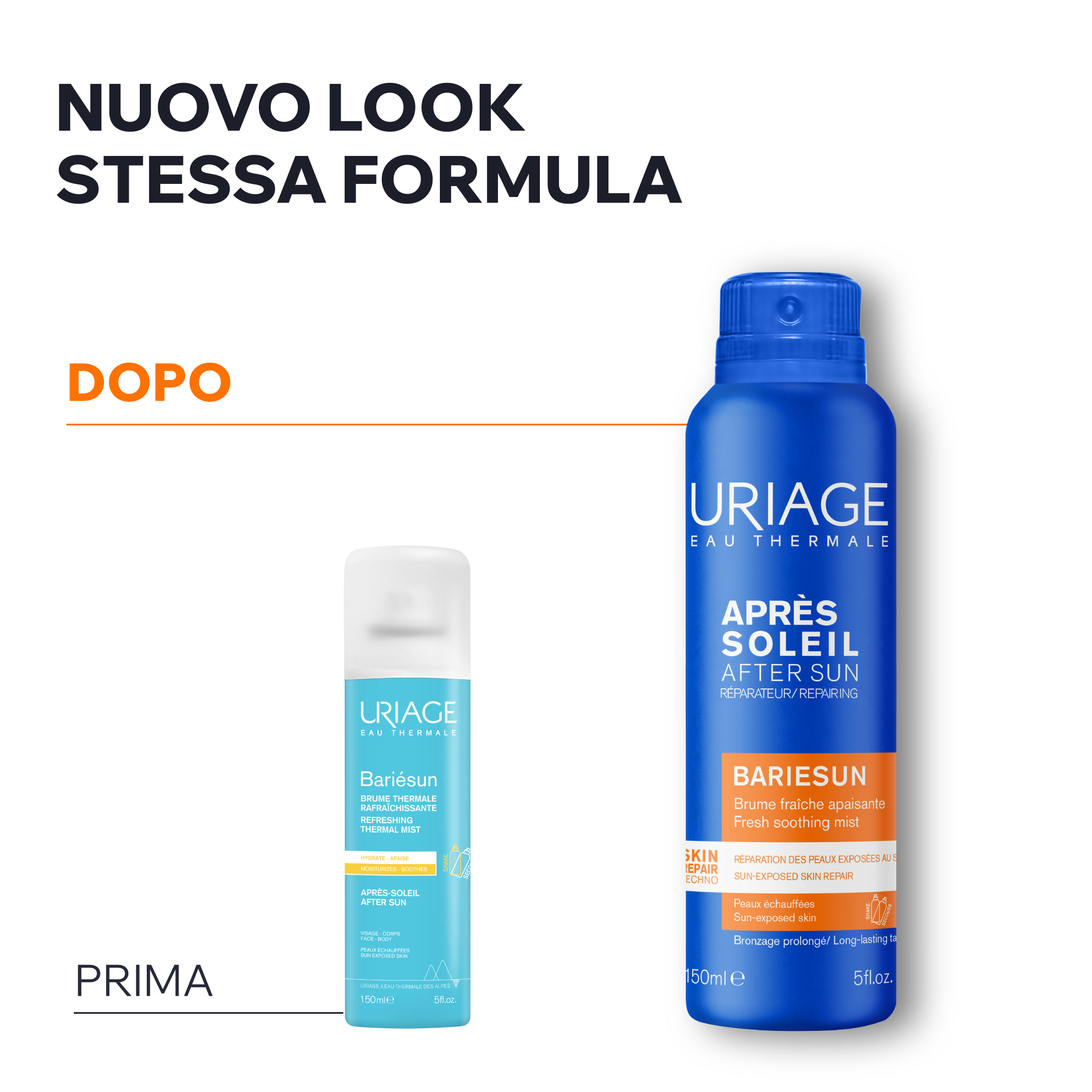 Uriage - Bariésun Spray Doposole Idratante Lenitivo E Rinfrescante Viso E Corpo Per Pelle Sensibile 150 ml