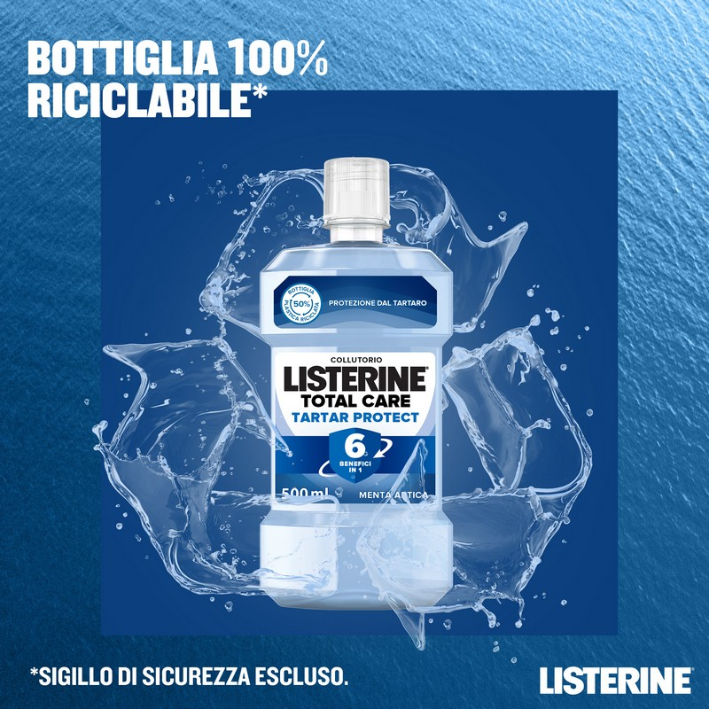 Listerine Colluttorio, Total Care, Protezione Tartaro, 500ml Listerine Colluttorio, Total Care, Protezione Tartaro, 500ml