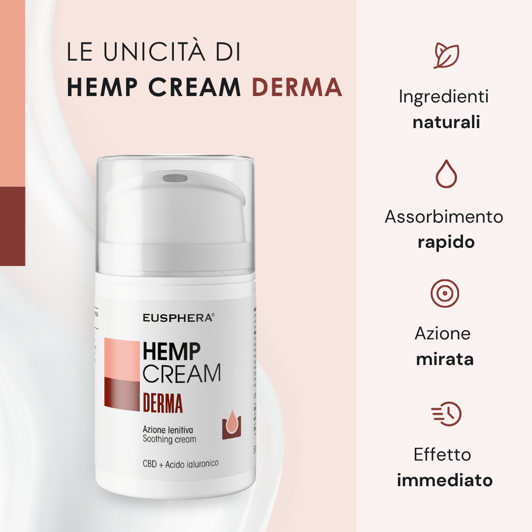 Eusphera Hemp Cream Derma - Crema Naturale Viso E Corpo 50 ml