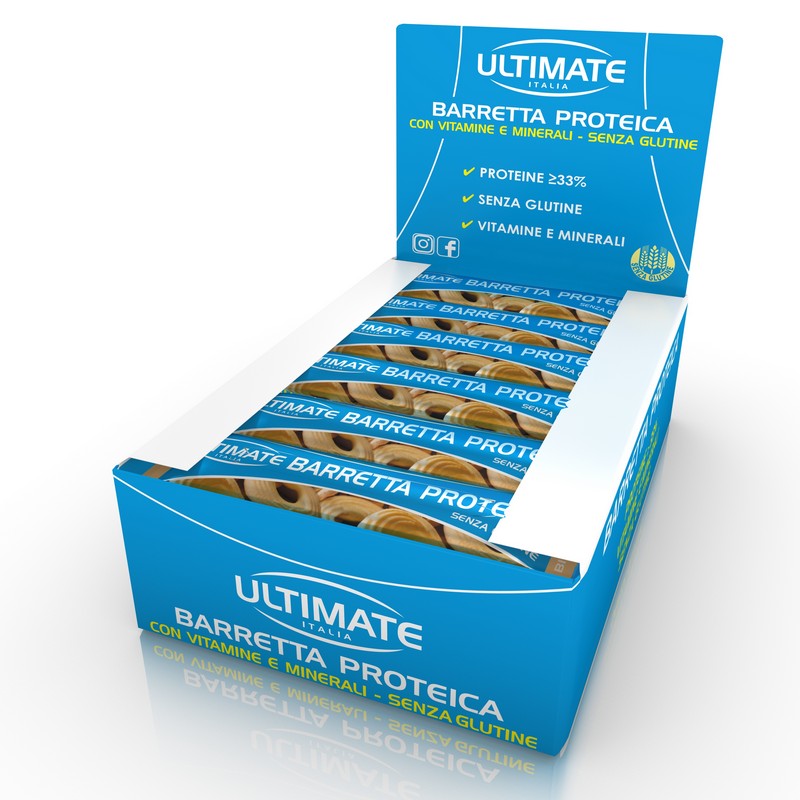 Ultimate Italia - 24 Barrette Proteiche Gusto Biscotto Da 40 g