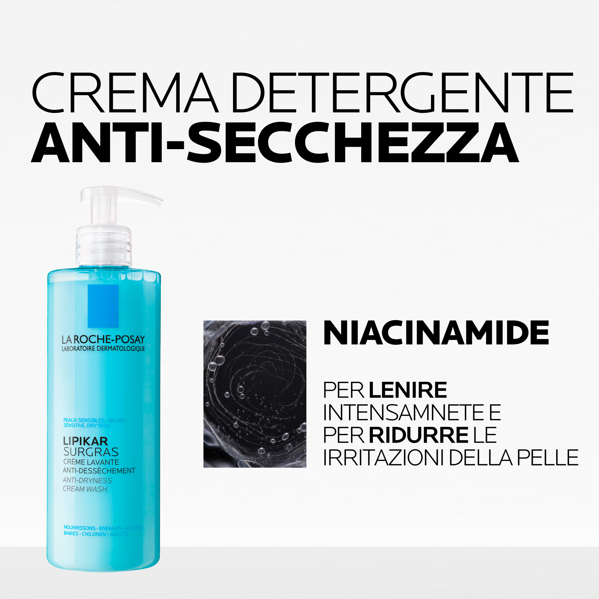 La Roche-Posay Lipikar - Surgras Doccia-Crema Detergente Relipidante Anti-Secchezza 750 ml