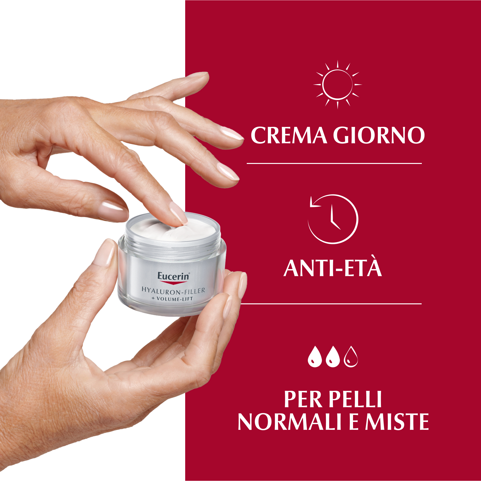 Eucerin Hyaluron-Filler Volume crema Giorno pelle mista 50mL Eucerin Hyaluron-Filler Volume crema Giorno pelle mista 50mL