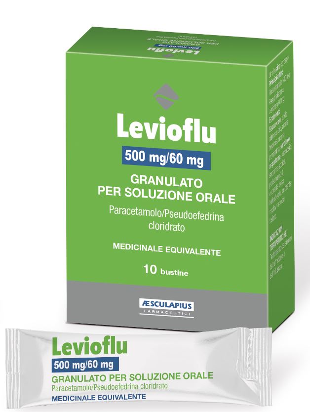 LEVIOFLU*10BUST 500MG+60MG