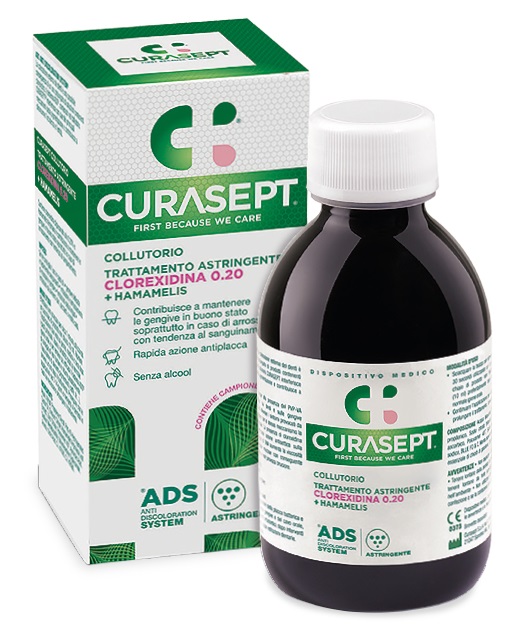 Curasept ADS Clorexidina 0.20% Collutorio Trattamento Astringente 200 ml Curasept ADS Clorexidina 0.20% Collutorio Trattamento Astringente 200 ml