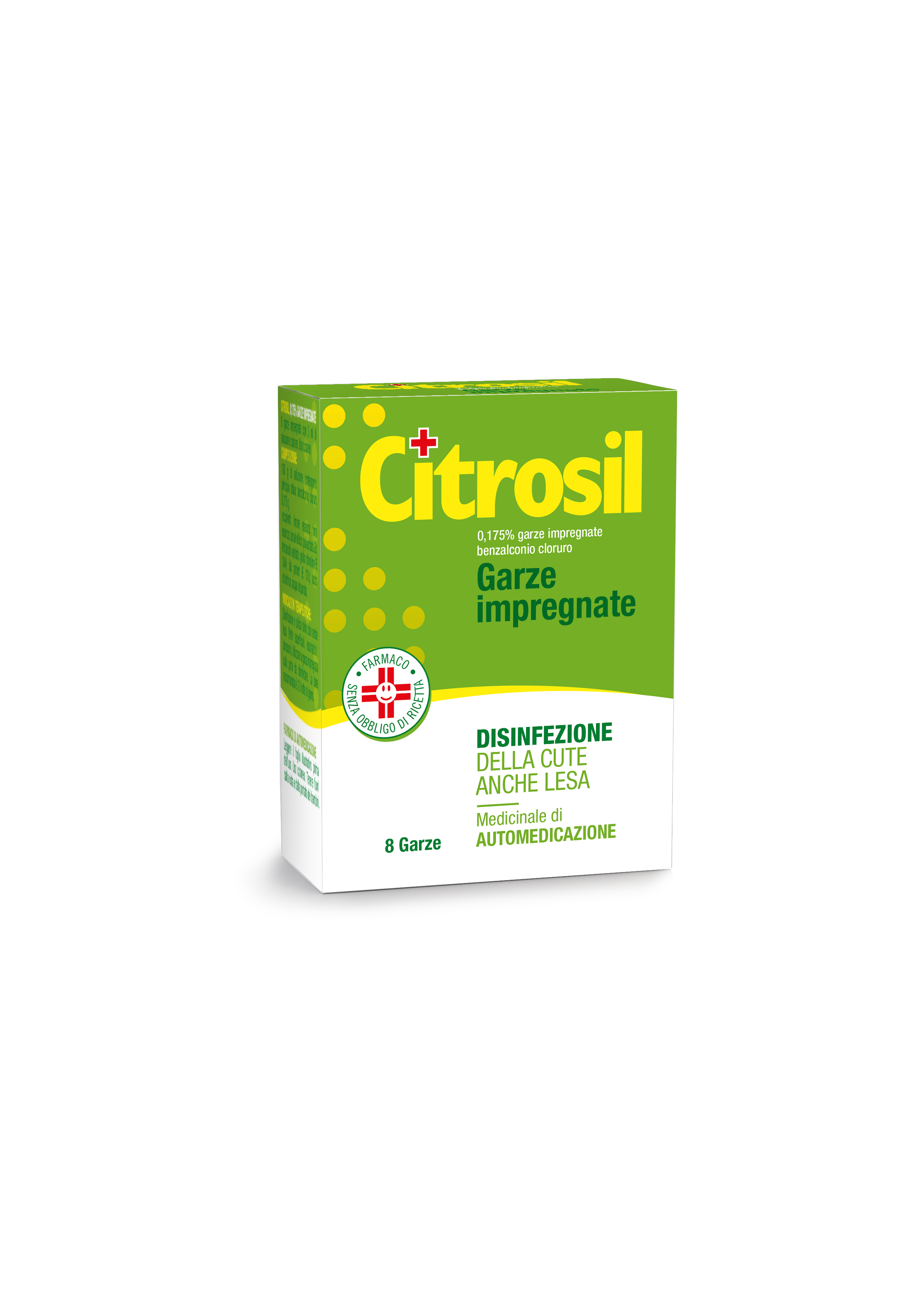 Citrosil Garze Disinfettanti 0,175% Benzalconio cloruro 8 Garze