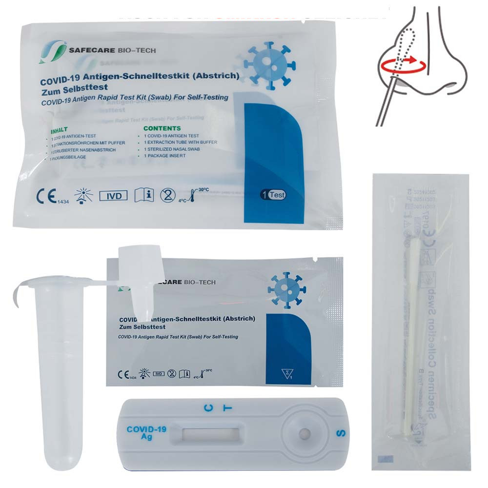 TAMPONE RAPIDO NASALE SAFECARE SARS-COV-2 AG 1 PEZZO 
