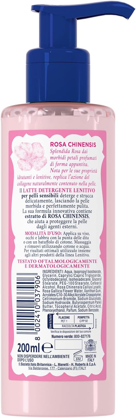 Acqua Alle Rose - Latte Detergente Lenitivo Viso Per Pelli Sensibili 200 ml
