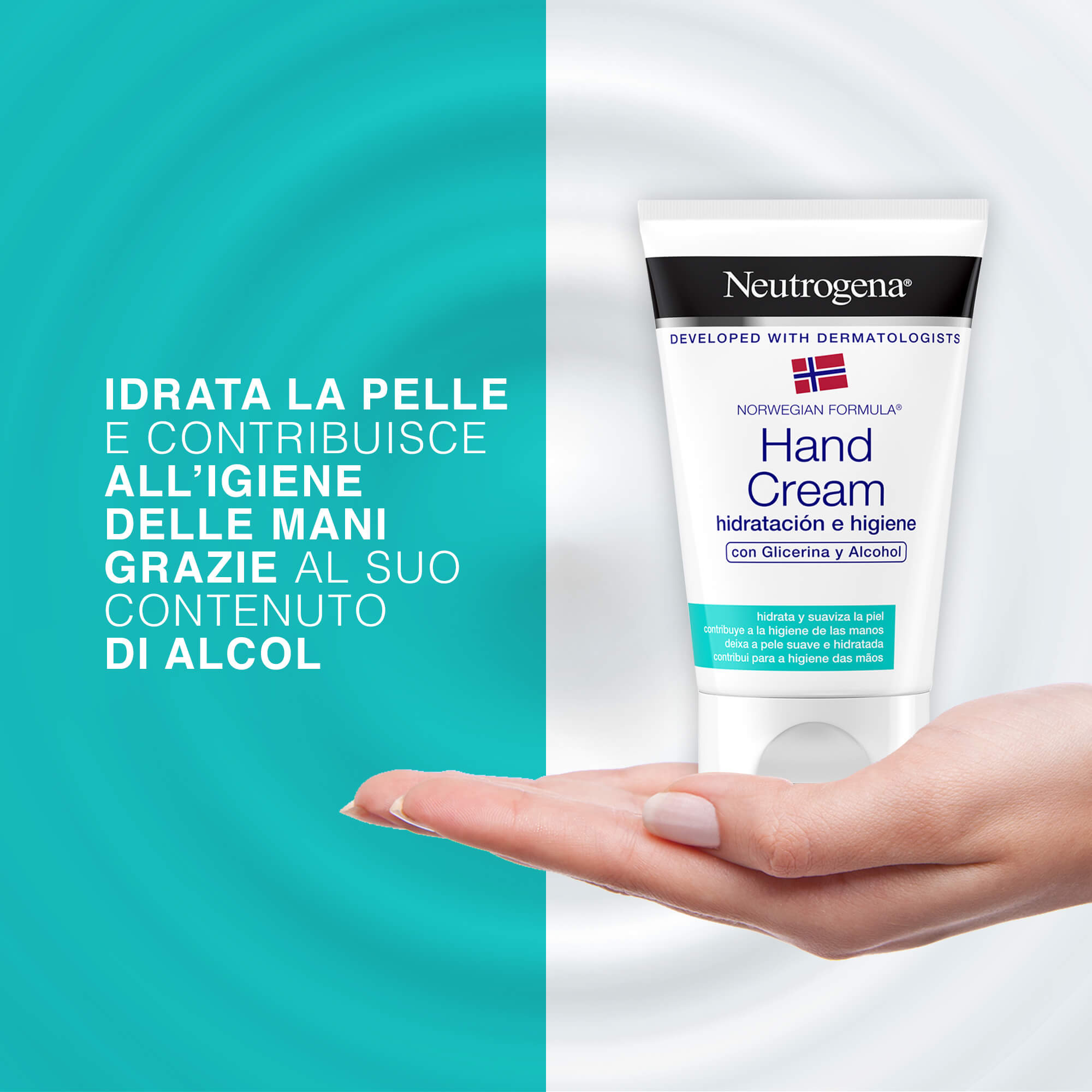 Neutrogena Crema Mani Idratazione e Igiene, Contiene Glicerina e Alcol, Formula Norvegese, 50 ml Neutrogena Crema Mani Idratazione e Igiene, Contiene Glicerina e Alcol, Formula Norvegese, 50 ml