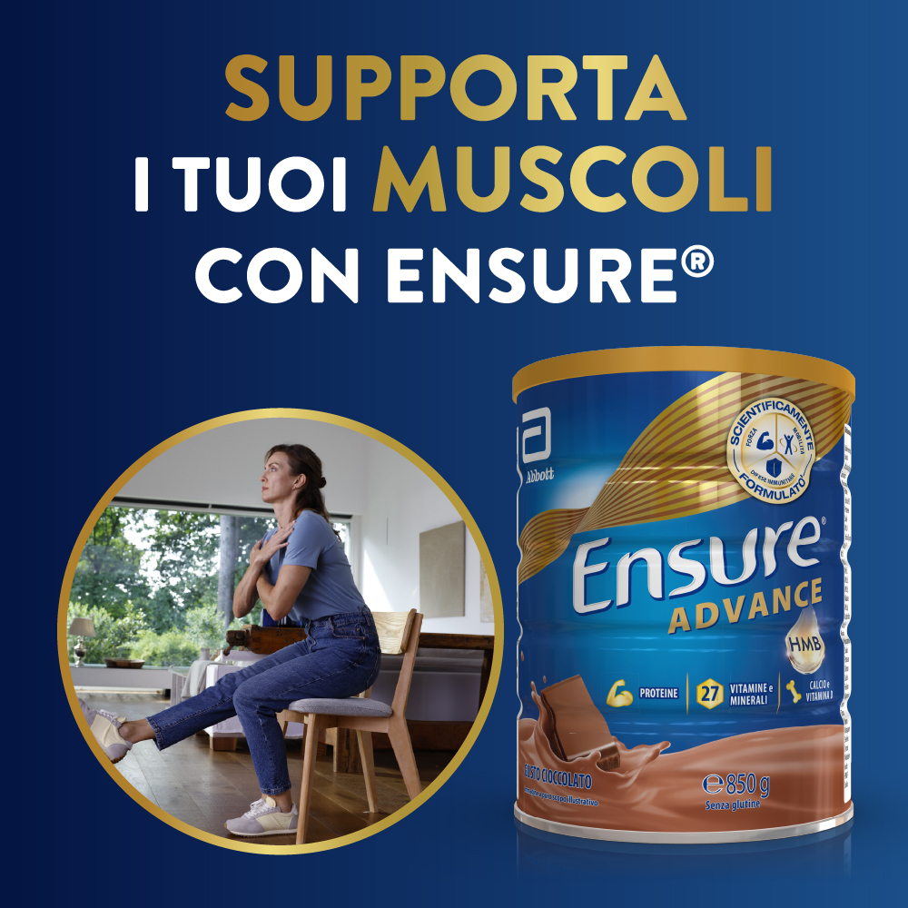 Ensure® Advance Integratore in polvere forza & energia 850g Cioccolato