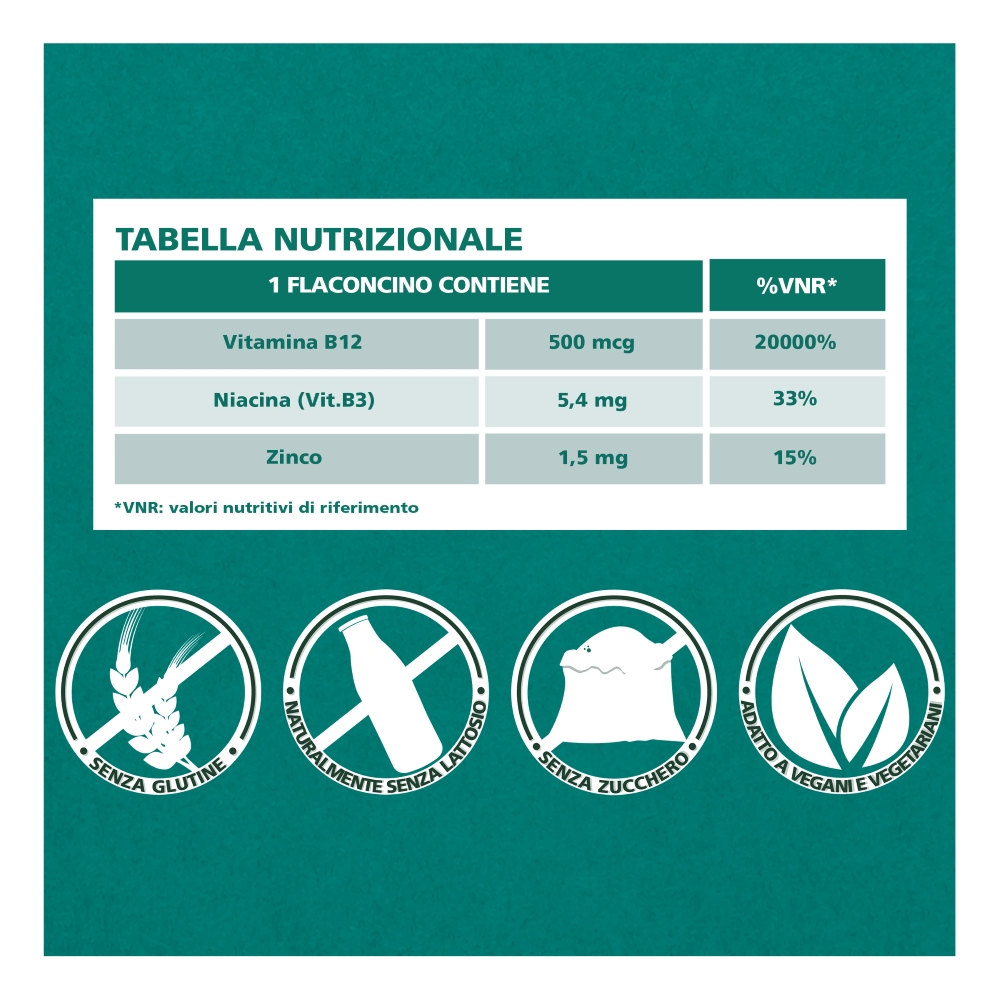 Be-Total Advance B12 Integratore alimentare Vitamina B12 Vitamina B Zinco 30 Flaconcini Be-Total Advance B12 Integratore alimentare Vitamina B12 Vitamina B Zinco 30 Flaconcini