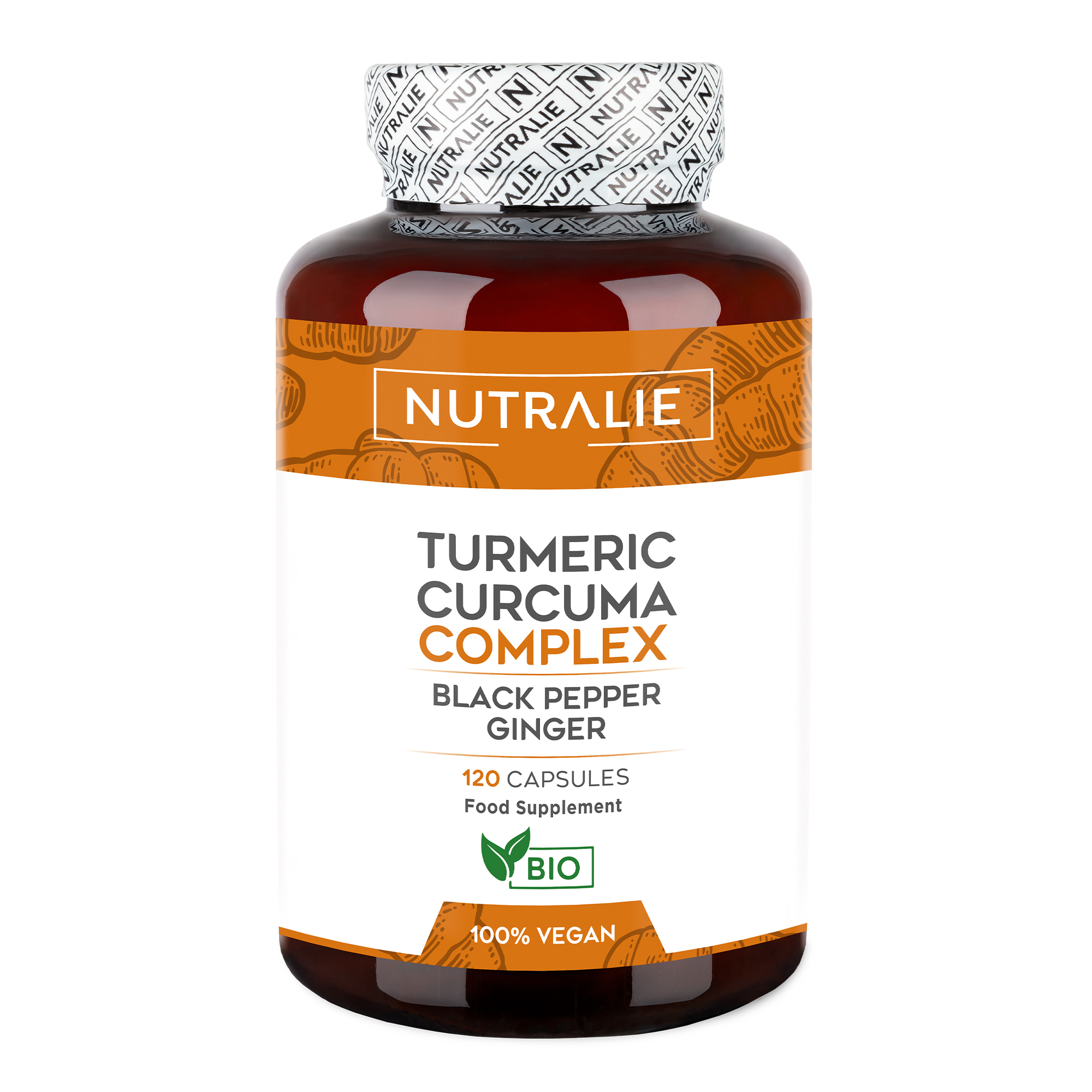 Nutralie Curcuma Complex con Zenzero e Pepe Nero Biologico 120 Capsule