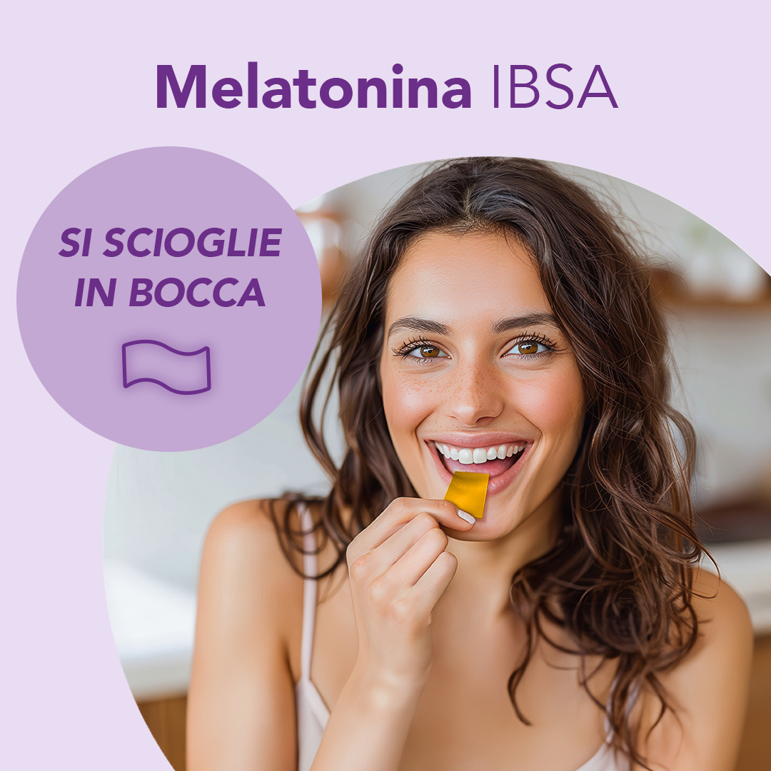 MELATONINA IBSA - Integratore alimentare a base i melatonina, vitamina B6 con camomilla e lavanda per favorire il sonno e migliorarne la qualità  - 30FILM ORALI