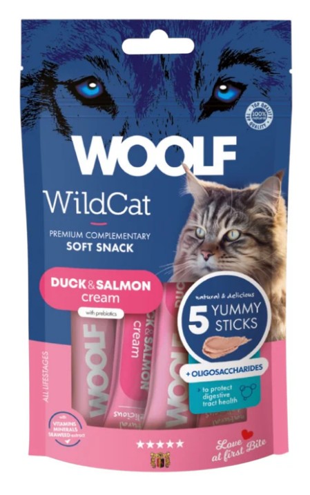 MAST WOOLF GATTO SOFT SNACK CREAM ANATRA E SALMONE 70GR