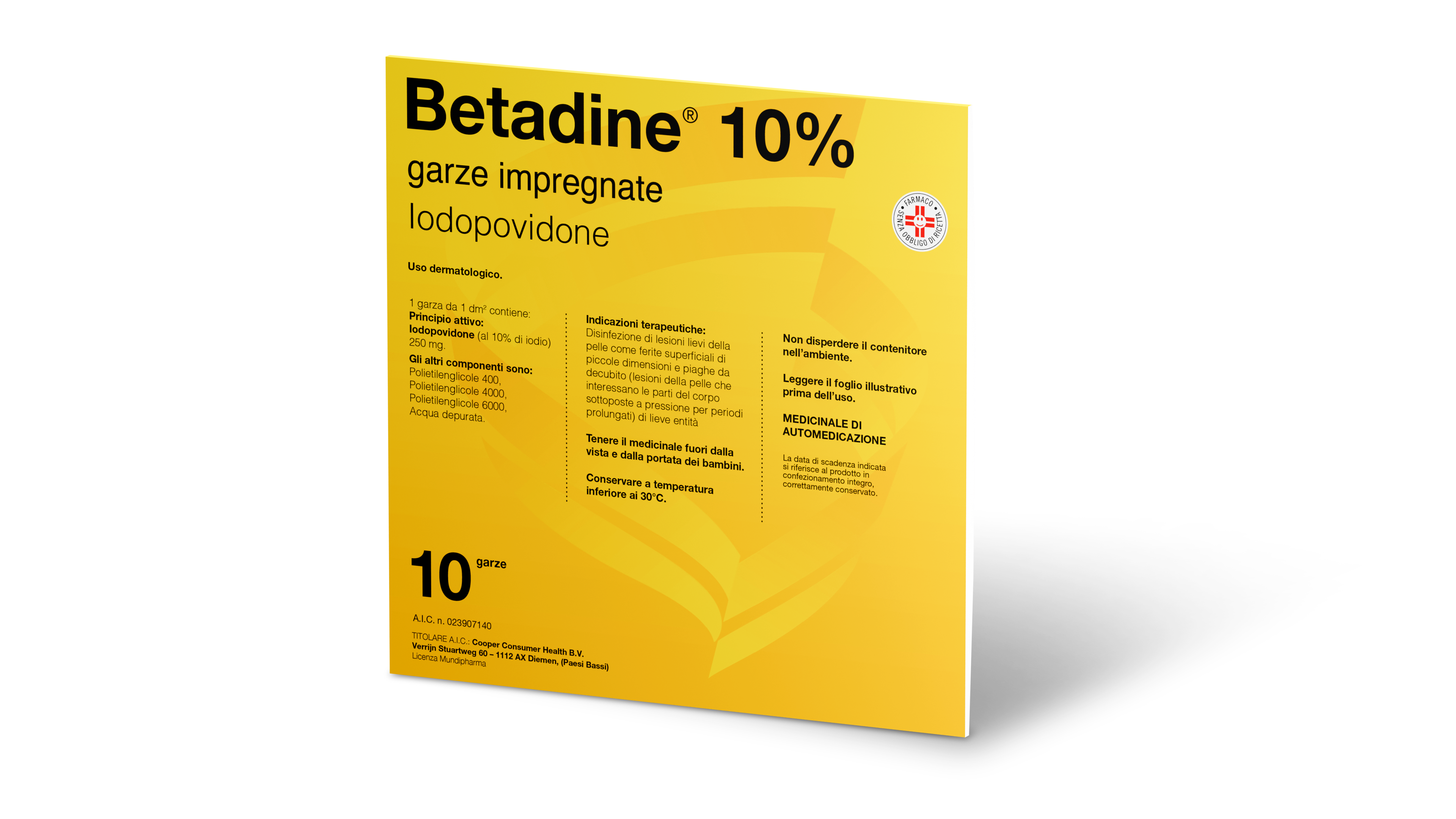 Betadine 10% - 10 Garze Impregnate 10x10