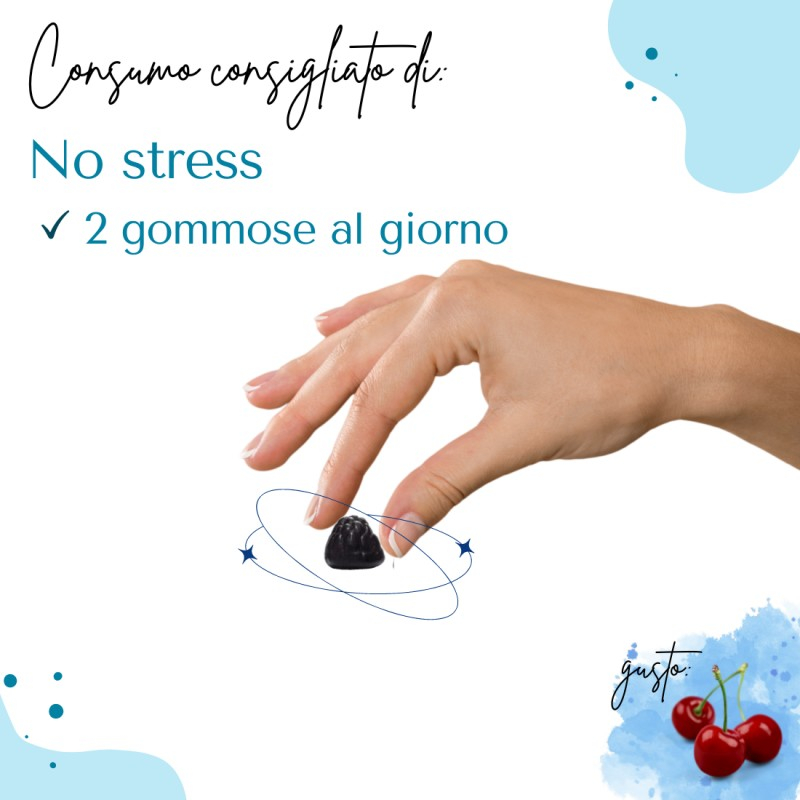 Sabbia Natural NO-STRESS per ridurre i livelli di cortisolo e contrastare stress e ansia - 60 GOMMOSE gusto CILIEGIA