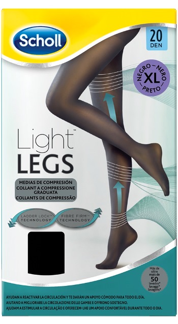 Dr.Scholl Light Legs Collant velati a compressione graduata 20 DEN TG. XL colore nero