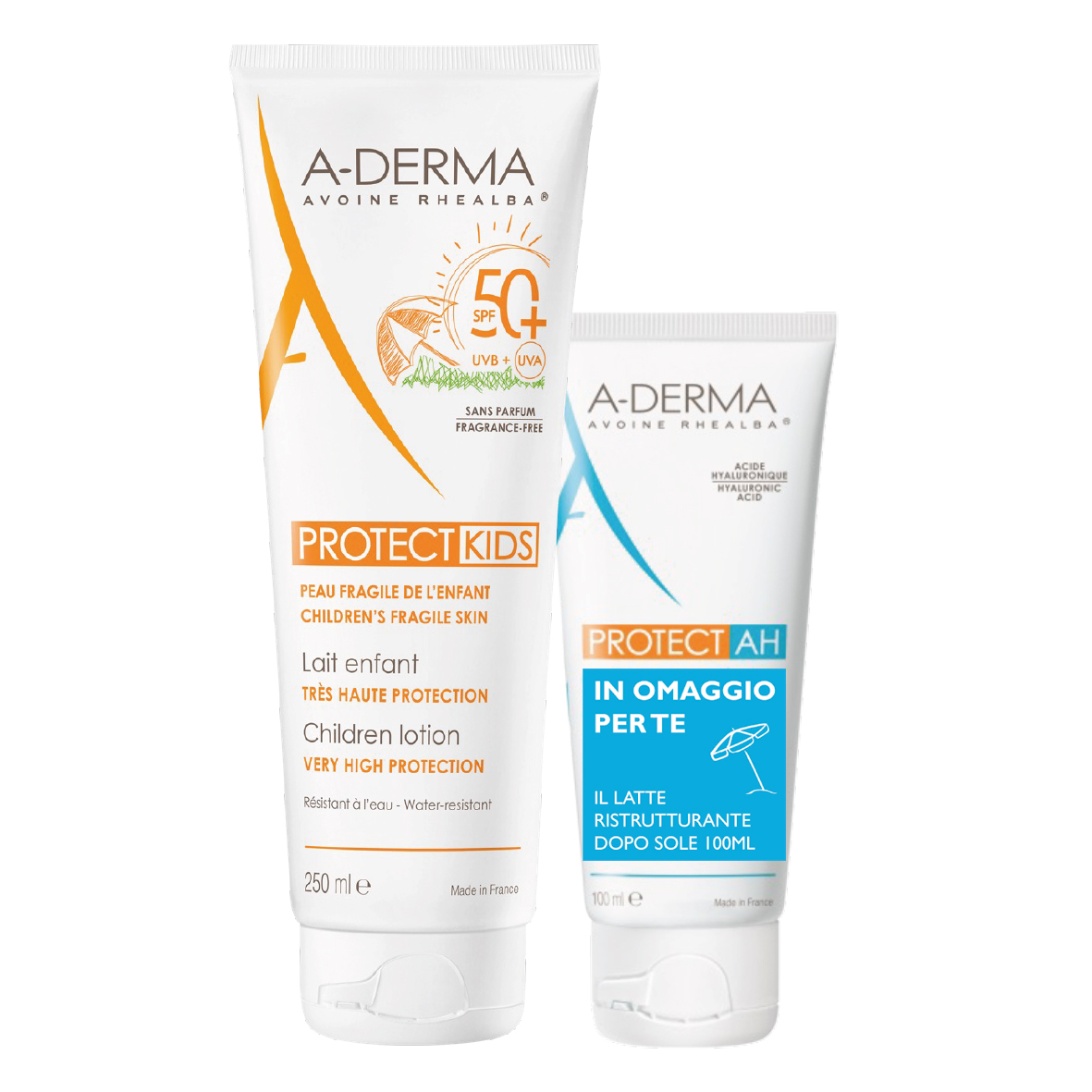A-DERMA Protect AH Latte Solare SPF 50+200 ml+Latte Doposole 100ML A-DERMA Protect AH Latte Solare SPF 50+200 ml+Latte Doposole 100ML