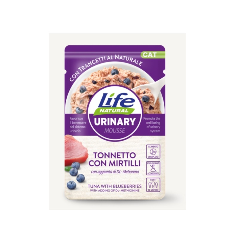 LIFEPETCARE LIFE GATTO URINARY MOUSSE TONNETTO MIRTILLI 70GR (bustina)